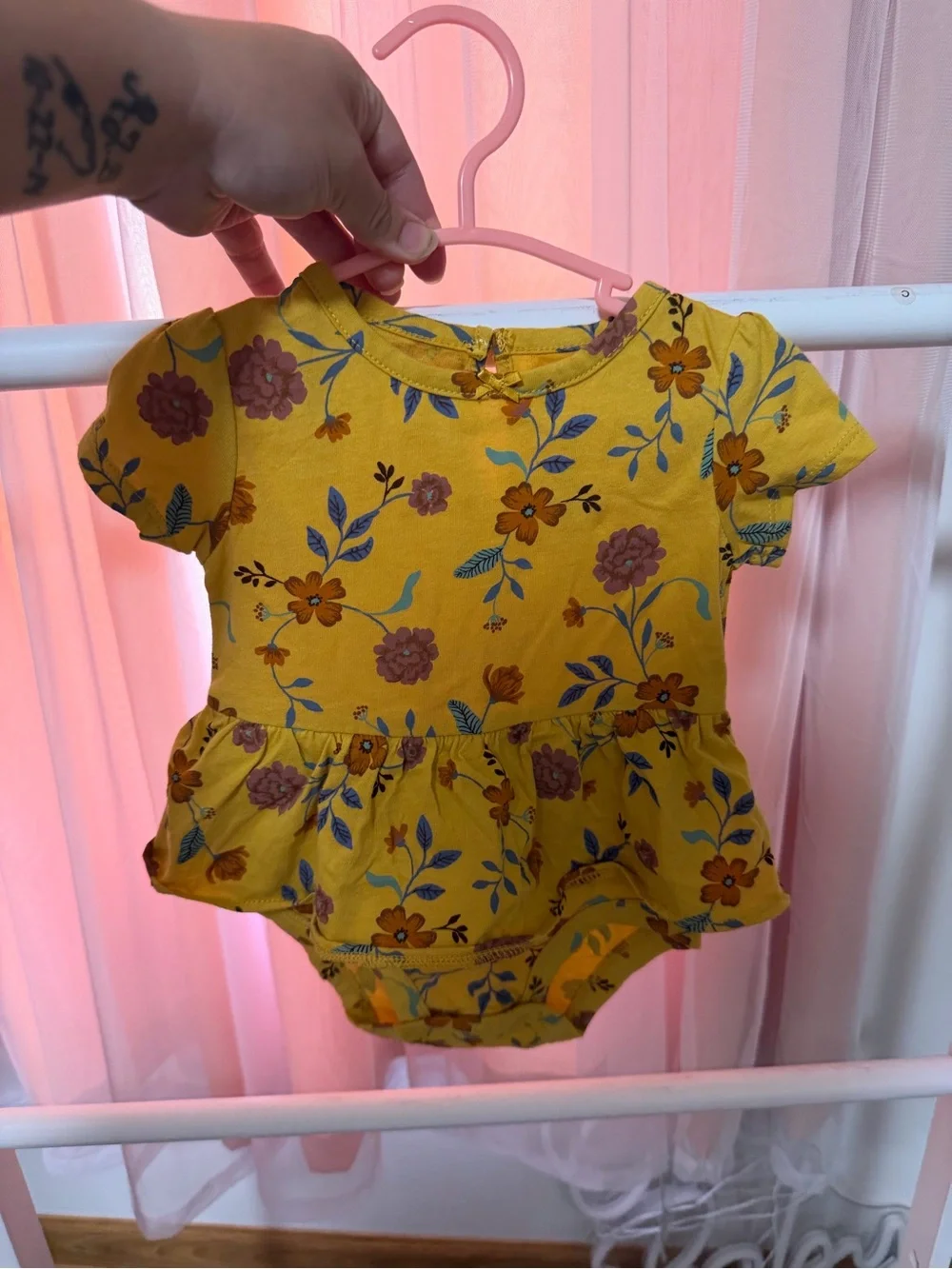 Carters Floral Bodysuit Tutu NWOT Baby Infant Girl 9M
